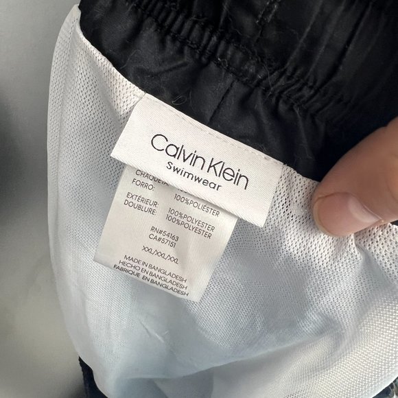 Calvin Klein Black and Blue Swim Trunks - Picture 8 of 10